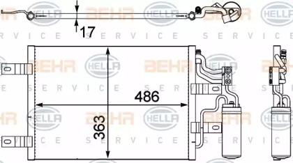 Конденсатор BEHR HELLA SERVICE 8FC 351 302-551