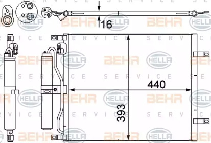 Конденсатор BEHR HELLA SERVICE 8FC 351 303-231