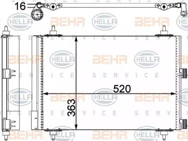 Конденсатор BEHR HELLA SERVICE 8FC 351 303-374