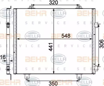 Конденсатор BEHR HELLA SERVICE 8FC 351 303-511