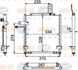 Конденсатор BEHR HELLA SERVICE 8FC 351 303-731