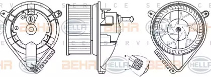 вентилятор BEHR HELLA SERVICE 8EW 351 304-021