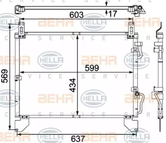 Конденсатор BEHR HELLA SERVICE 8FC 351 304-151