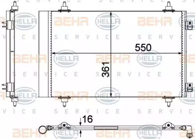 Конденсатор BEHR HELLA SERVICE 8FC 351 304-284