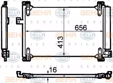 Конденсатор BEHR HELLA SERVICE 8FC 351 304-711