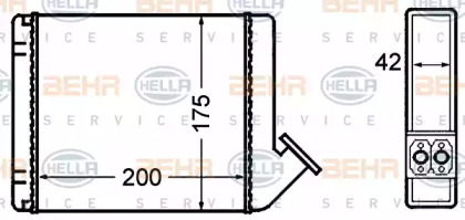 Теплообменник BEHR HELLA SERVICE 8FH 351 308-131