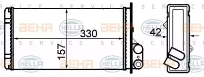 Теплообменник BEHR HELLA SERVICE 8FH 351 308-541