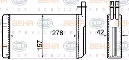 Теплообменник BEHR HELLA SERVICE 8FH 351 308-661