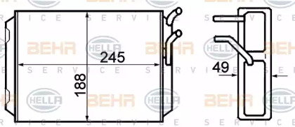 Теплообменник BEHR HELLA SERVICE 8FH 351 308-761