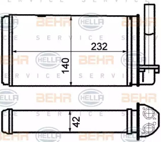 Теплообменник BEHR HELLA SERVICE 8FH 351 311-071