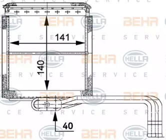 Теплообменник BEHR HELLA SERVICE 8FH 351 312-041