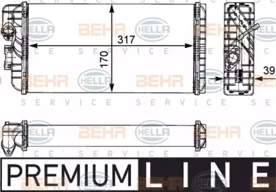 Теплообменник BEHR HELLA SERVICE 8FH 351 312-431