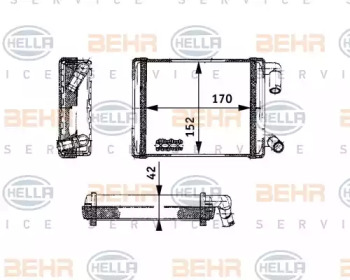 Теплообменник BEHR HELLA SERVICE 8FH 351 312-721