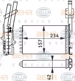 Теплообменник BEHR HELLA SERVICE 8FH 351 313-051