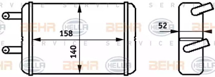 Теплообменник BEHR HELLA SERVICE 8FH 351 313-331