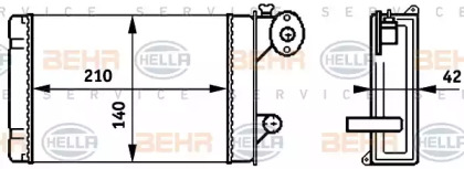 Теплообменник BEHR HELLA SERVICE 8FH 351 313-341