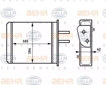 Теплообменник BEHR HELLA SERVICE 8FH 351 313-351