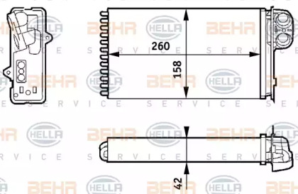 Теплообменник BEHR HELLA SERVICE 8FH 351 313-421