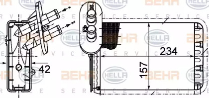 Теплообменник BEHR HELLA SERVICE 8FH 351 313-451