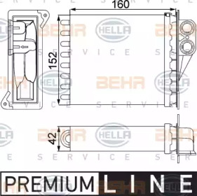 Теплообменник BEHR HELLA SERVICE 8FH 351 313-591