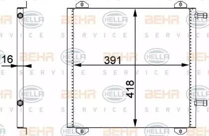 Конденсатор BEHR HELLA SERVICE 8FC 351 317-771