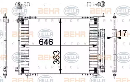 Конденсатор BEHR HELLA SERVICE 8FC 351 318-061