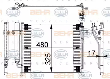 Конденсатор BEHR HELLA SERVICE 8FC 351 318-071