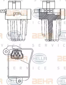 Регулятор BEHR HELLA SERVICE 5HL 351 321-331