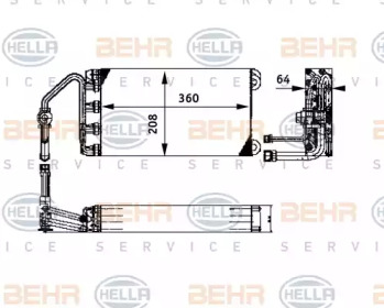 Испаритель BEHR HELLA SERVICE 8FV 351 330-011