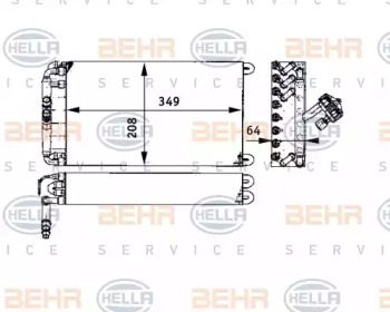 Испаритель BEHR HELLA SERVICE 8FV 351 330-071