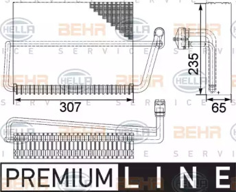 Испаритель BEHR HELLA SERVICE 8FV 351 330-491