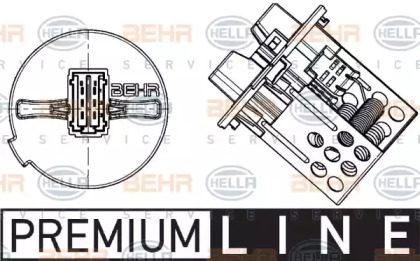 Резистор BEHR HELLA SERVICE 9ML 351 332-281