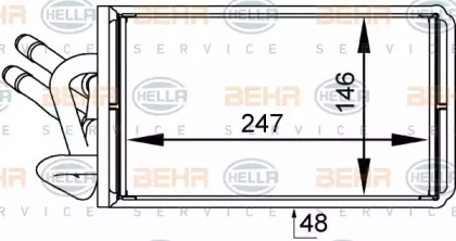 Теплообменник BEHR HELLA SERVICE 8FH 351 333-041