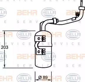 Осушитель BEHR HELLA SERVICE 8FT 351 335-061