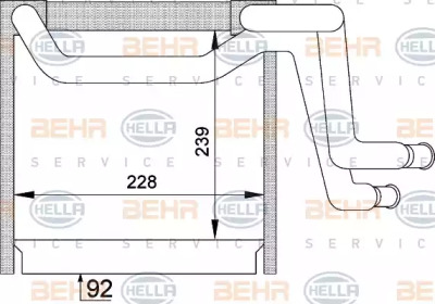 Испаритель BEHR HELLA SERVICE 8FV 351 336-001