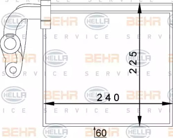 Испаритель BEHR HELLA SERVICE 8FV 351 336-071