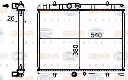 Теплообменник BEHR HELLA SERVICE 8MK 376 700-521