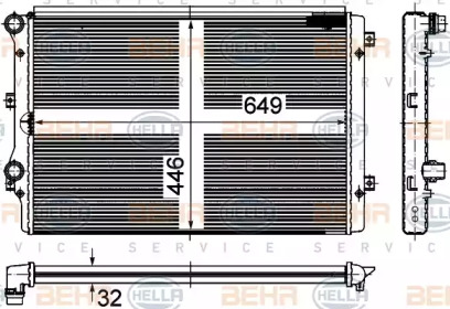 Теплообменник BEHR HELLA SERVICE 8MK 376 701-061