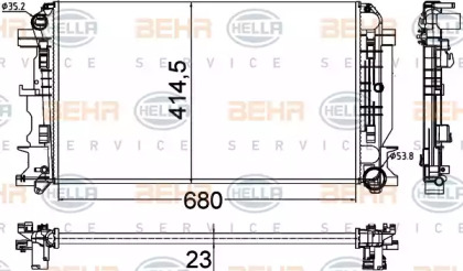 Теплообменник BEHR HELLA SERVICE 8MK 376 701-361