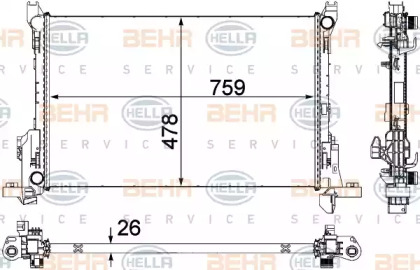 Теплообменник BEHR HELLA SERVICE 8MK 376 701-601