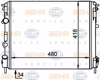 Теплообменник BEHR HELLA SERVICE 8MK 376 701-704