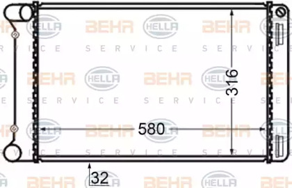 Теплообменник BEHR HELLA SERVICE 8MK 376 704-644