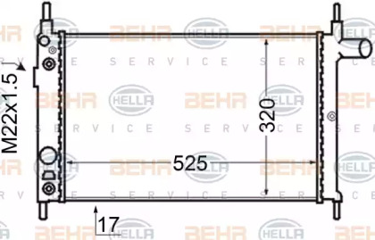 Теплообменник BEHR HELLA SERVICE 8MK 376 704-771