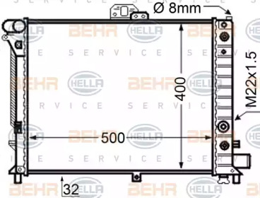 Теплообменник BEHR HELLA SERVICE 8MK 376 705-611