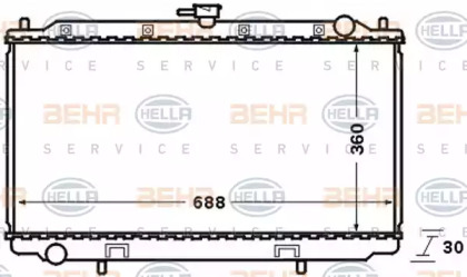 Теплообменник BEHR HELLA SERVICE 8MK 376 705-631