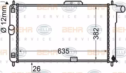 Теплообменник BEHR HELLA SERVICE 8MK 376 705-641