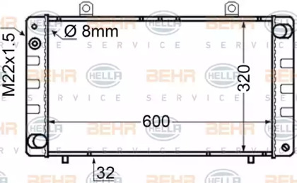 Теплообменник BEHR HELLA SERVICE 8MK 376 705-651