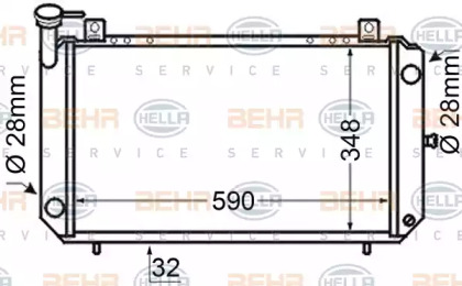 Теплообменник BEHR HELLA SERVICE 8MK 376 705-681