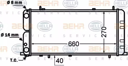 Теплообменник BEHR HELLA SERVICE 8MK 376 705-731