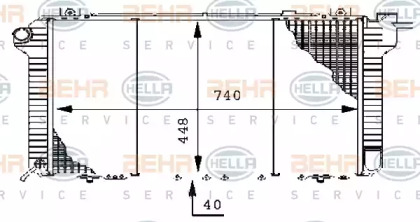 Теплообменник BEHR HELLA SERVICE 8MK 376 706-271